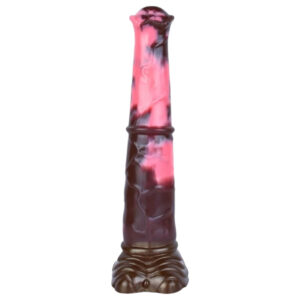 Bad Horse - silikonové dildo - 24 cm (hnědo-růžové)