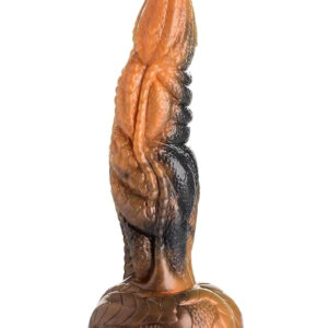 Creature Cocks Ravager - texturované silikonové dildo - 20 cm (oranžová)