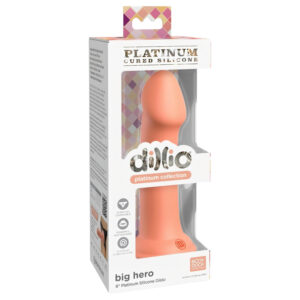 Dillio Big Hero - silikonové dildo s přísavkou (17cm) - oranžové