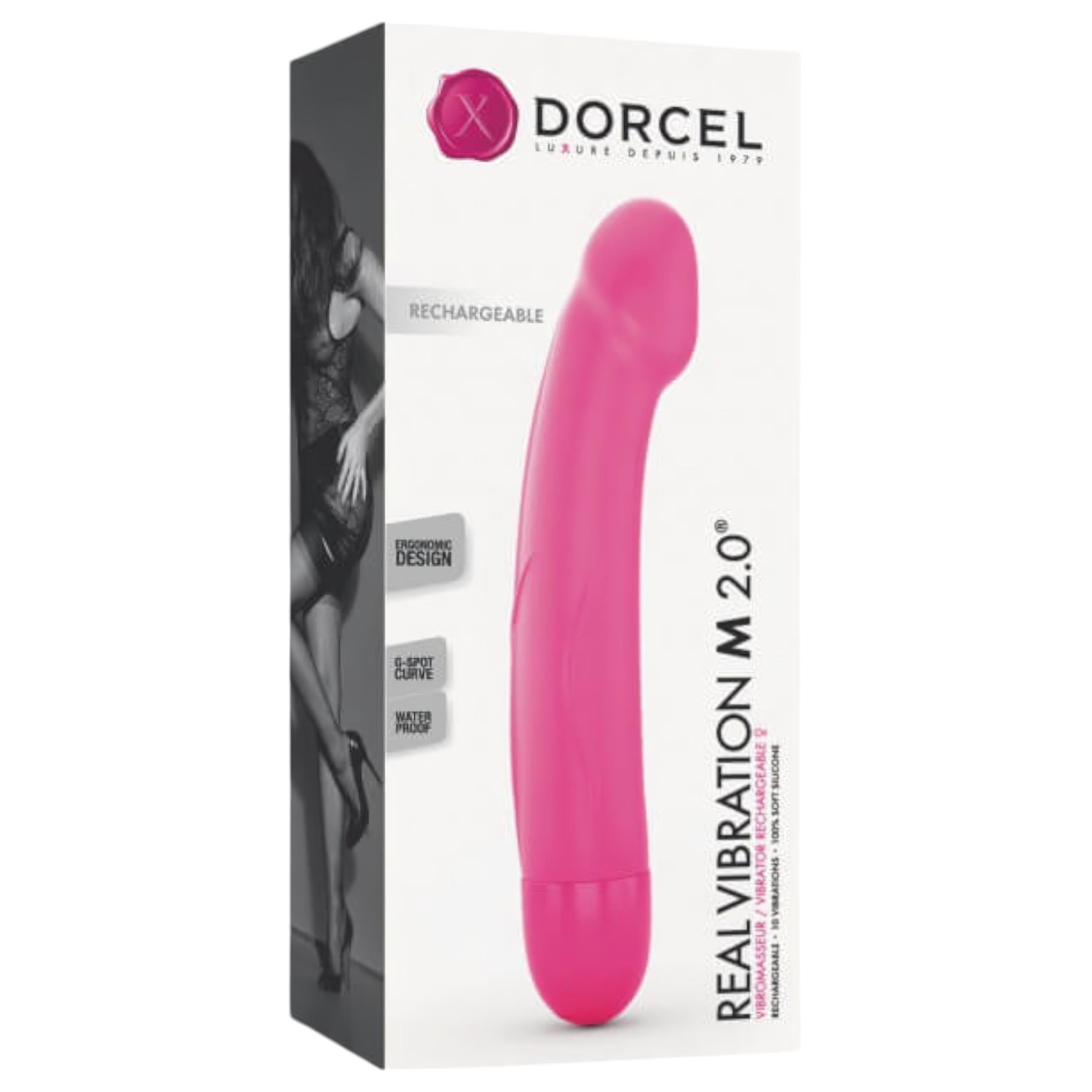 Dorcel Real Vibration M 2.0 - dobíjecí vibrátor (růžový)