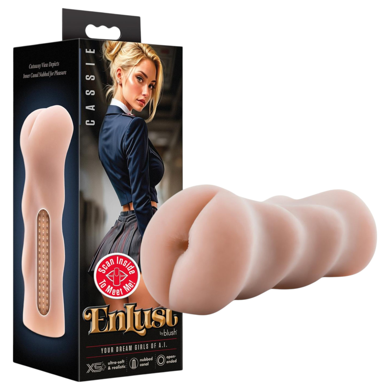 Enlust Cassie - umělý zadeček s AI obrázky (přírodní)