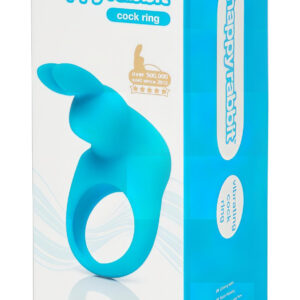 Happyrabbit Cock - akumulátorový vibrační erekční kroužek (modrý)