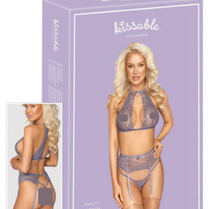 Kissable - krajkové spodní prádlo set (fialová)