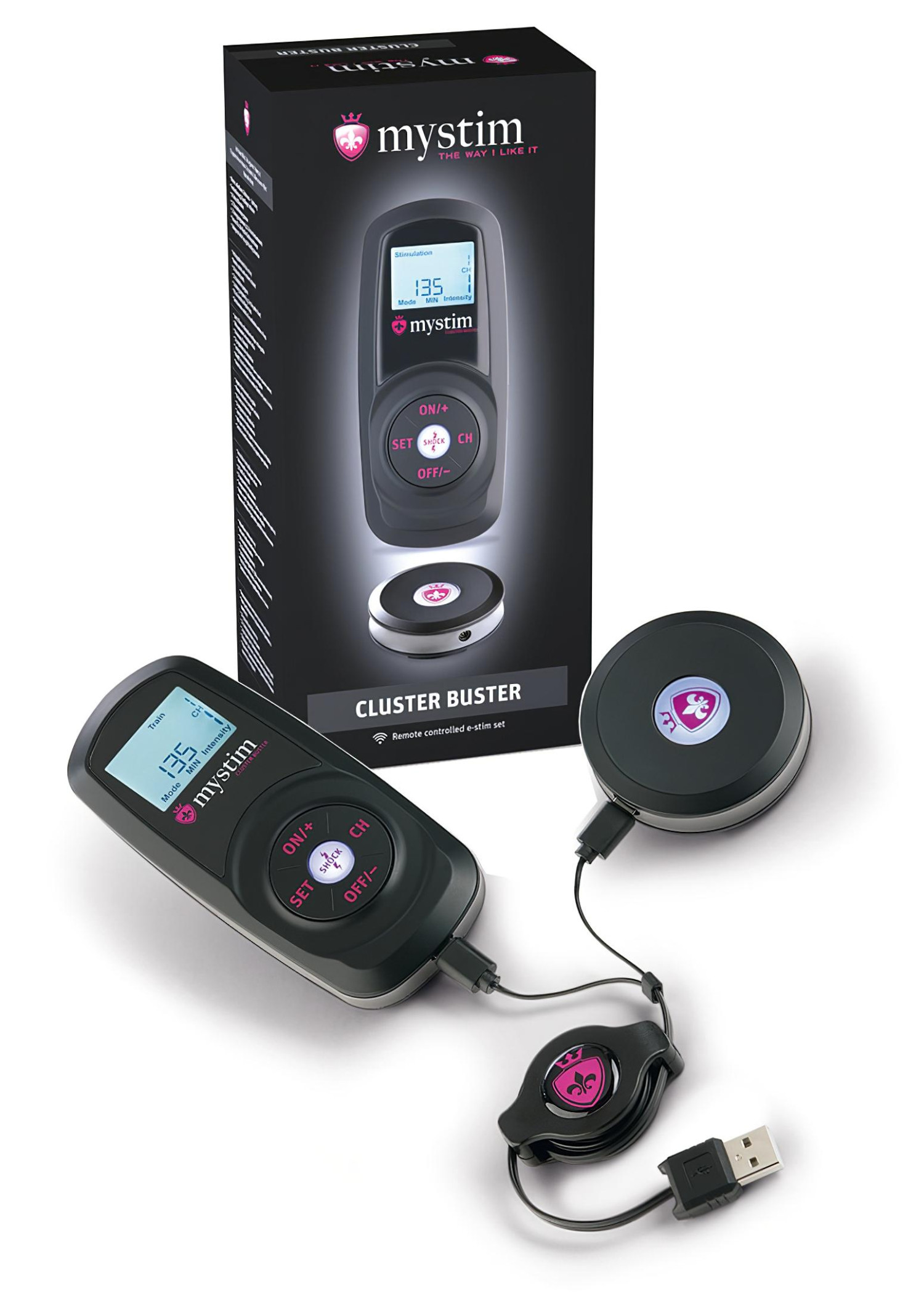Mystim Cluster Buster - dálkové ovládání pro elektro produkty