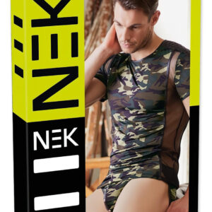 NEK - pánské tričko s maskáčovým vzorem (zeleno-hnědé) - 2XL