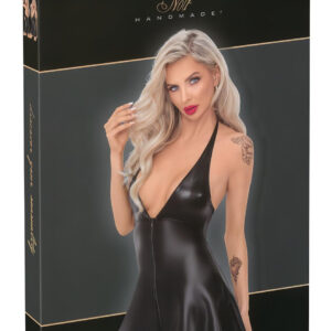 Noir - minišaty s horní částí z hadí kůže (černé) - XL