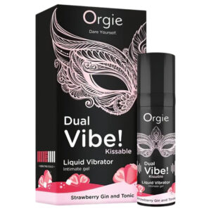 Orgie Dual Vibe - unisex tekutý vibrátor - Jahoda - Gin Tonic (15ml)