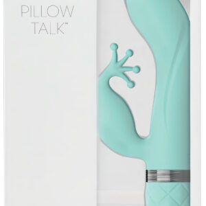 Pillow Talk Kinky - dobíjecí G-bod vibrátor se 2 motory (tyrkysový)