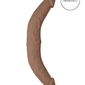 RealRock Double Dong 14 - dvojitý dildo (36cm) - tmavý přírodní