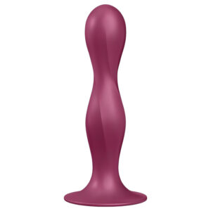 Satisfyer Double Ball-R - červené přísavkovité zatížené dildo
