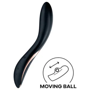 Satisfyer Rrrolling - vibrační G-bod se pohyblivou kuličkou (černá)