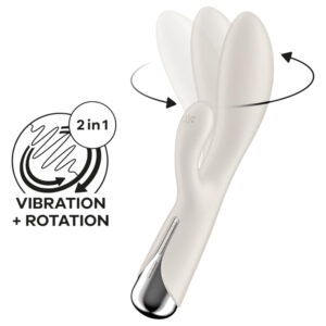 Satisfyer Spinning Rabbit 1 - rotační vibrující zajíček (béžový)