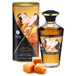 Shunga - hřejivý masážní olej - karamel (100ml)