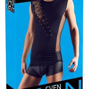 Svenjoyment - krajkovaná pánská košile (černá) - M