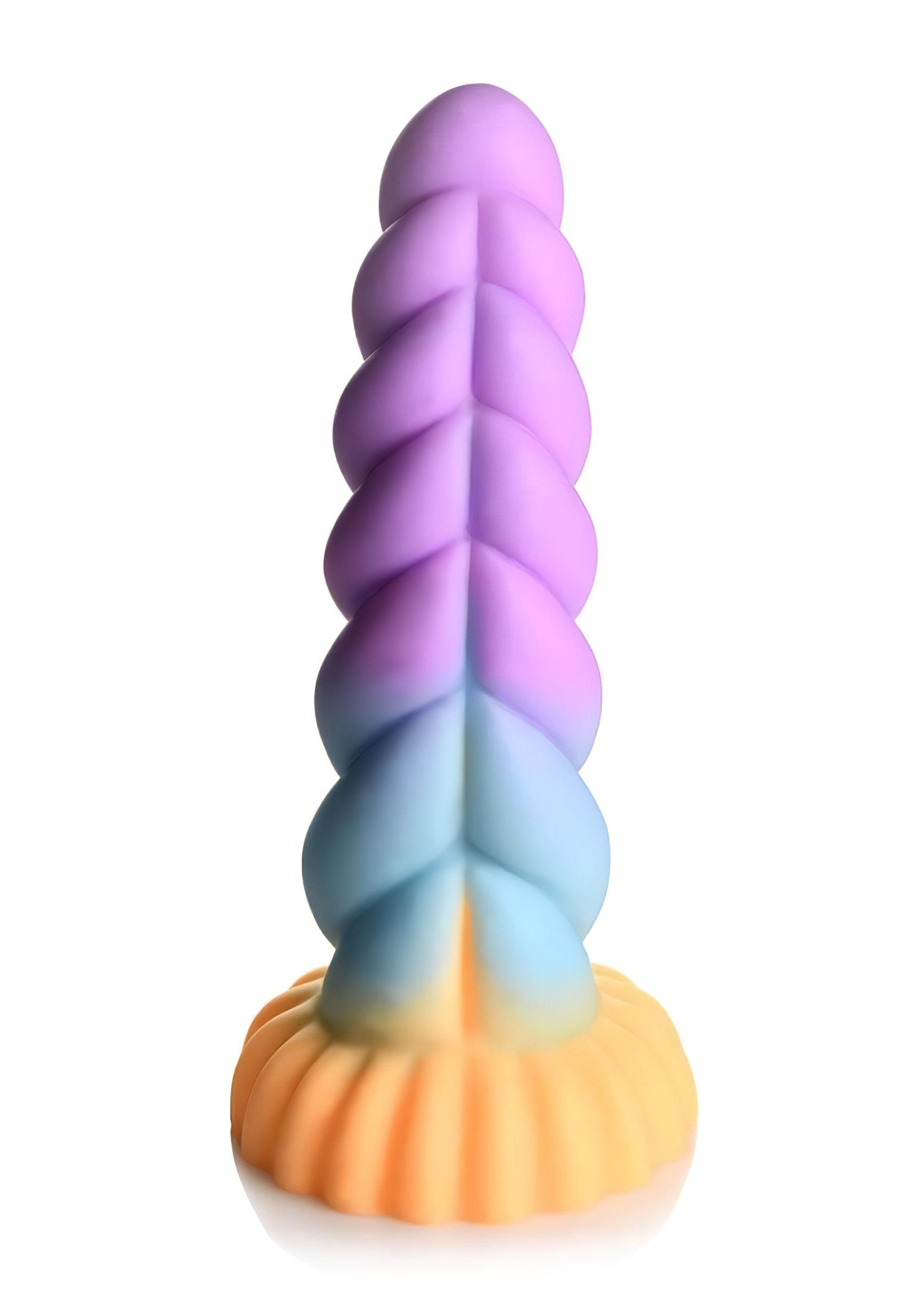 Unikátní dildo - Mystique - 21cm (fialovo-žluté)