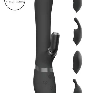 Vive Chou - 4v1 vibrátor s dráždidlem na klitoris (černý)