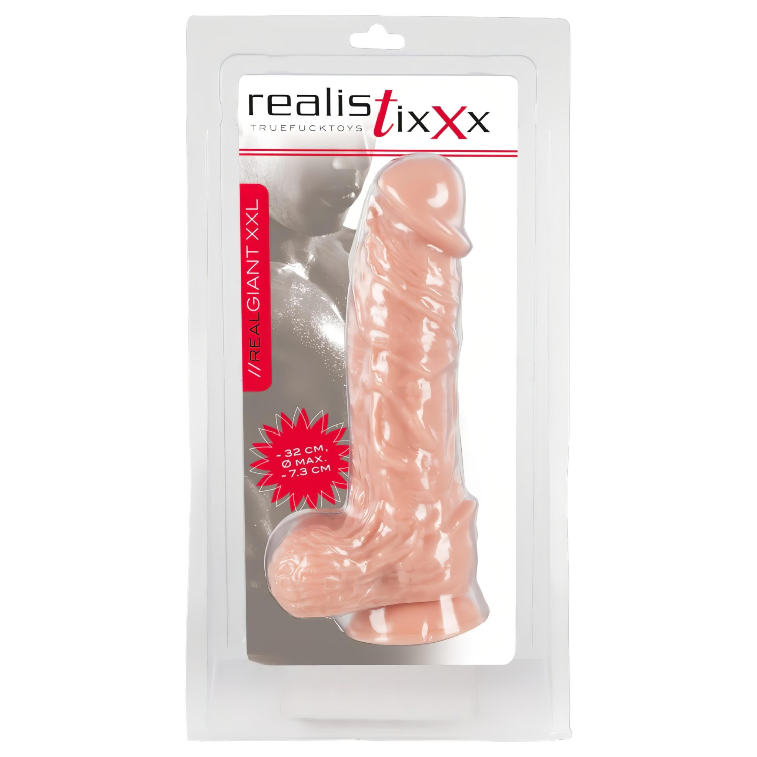 realistixxx Giant XXL - realistický dildo (32cm) - přírodní