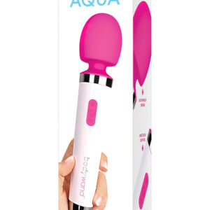 Bodywand Aqua Wand - vodotěsný masážní vibrátor (bílý-růžový)