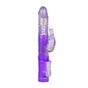 Easytoys Bunny - rotační vibrátor s tahy (fialový)