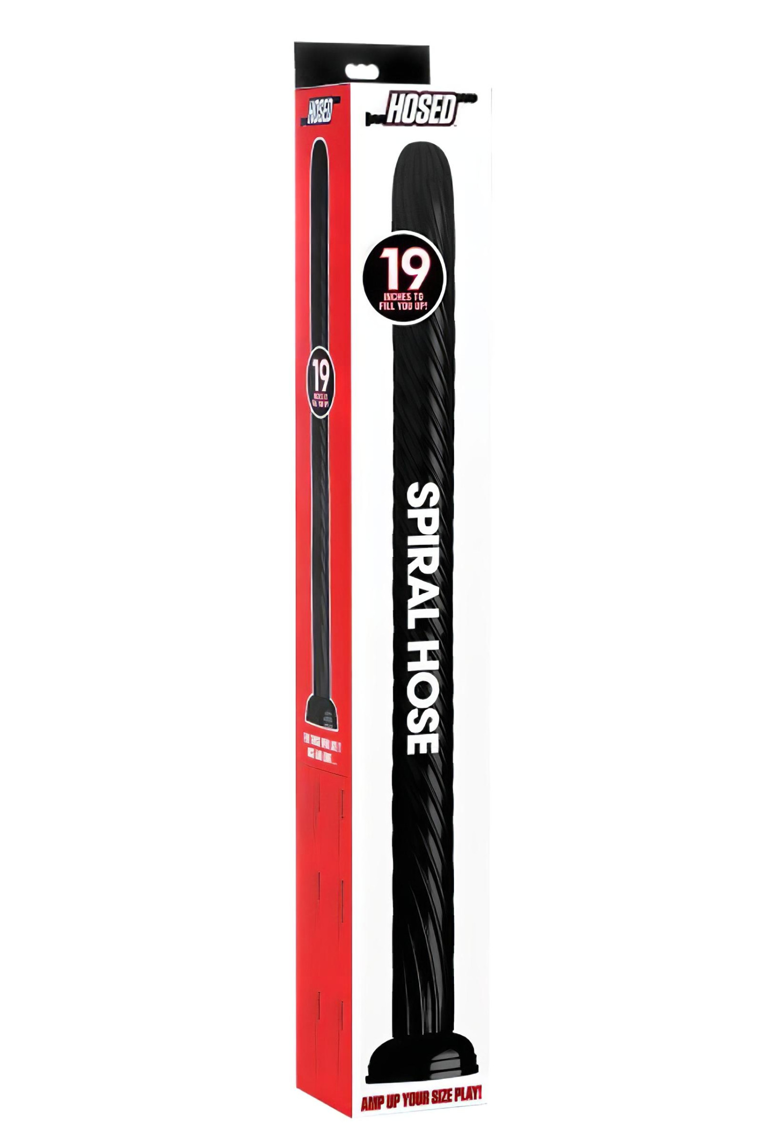 Hosed Spiral Anal Snake 19 - přísavkový anální dildo (černý)