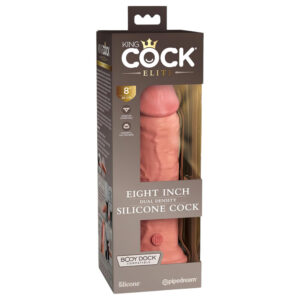 King Cock Elite 8 - přísavkový realistický dildo (20cm) - přírodní