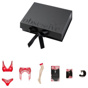 Obsessive Aloisa - dárková sada spodního prádla - 6 kusů (červená)