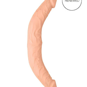 RealRock Double Dong 14 - dvojitý dildo (36 cm) - přírodní