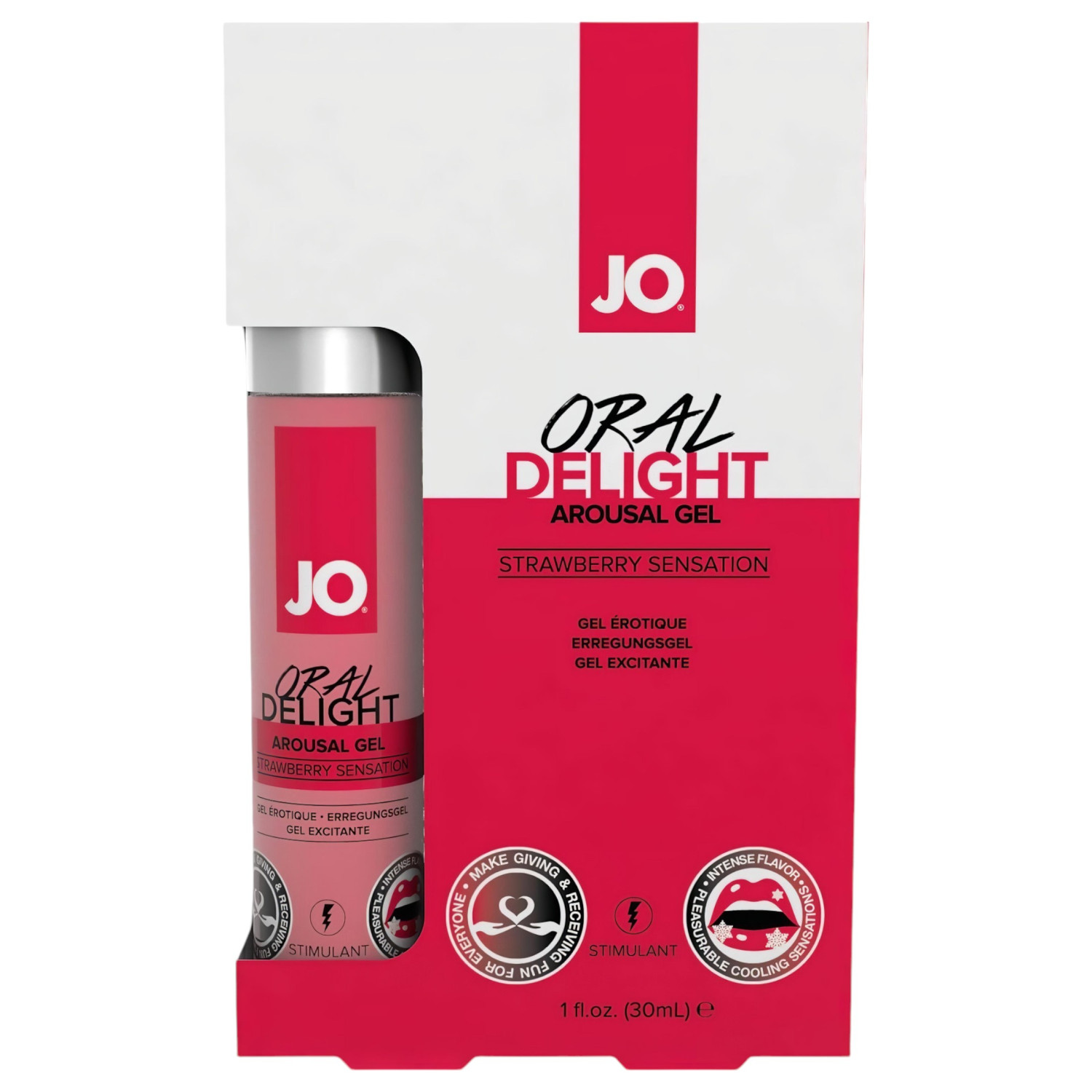 System JO Oral Delight - chladivý jedlý lubrikant - jahoda (30ml)