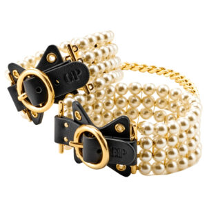 Allure - perlový řetěz na kotník (černý)