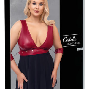 Cottelli Bondage Plus Size - červené babydoll