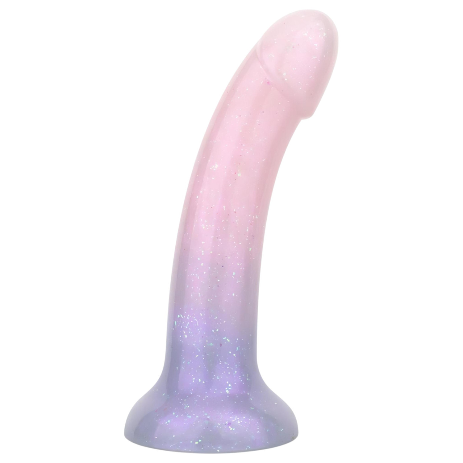 EasyToys Mermaid - třpytivý dildo - 19cm (růžový)