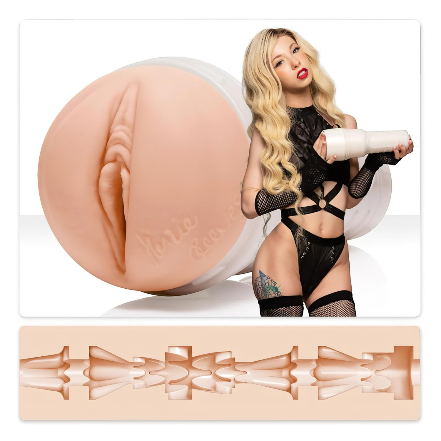 Fleshlight Kenzie Reeves Creampuff - realistická vagína (naturální)