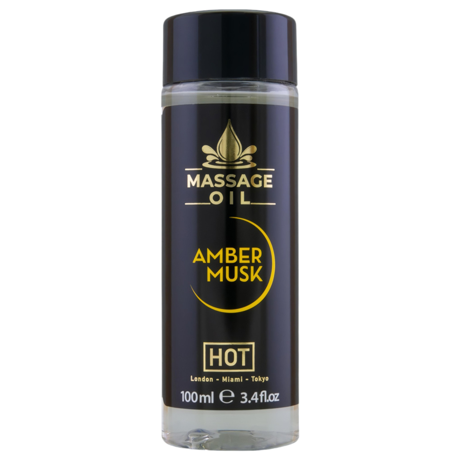 HOT masážní olej pro péči o pleť - ambra a pižmo (100 ml)