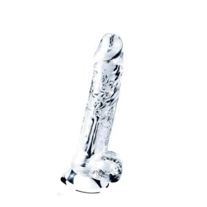 Lovetoy Flawless Clear - přísavný dildo - 19cm (průhledný)