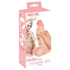 Nature Skin - dildo s realistickou kůží - 19 cm (přírodní)
