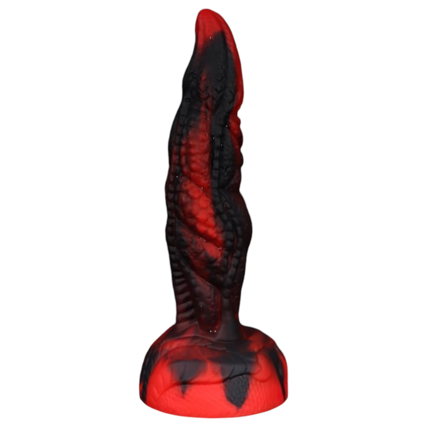 OgazR Pekelný Dong - vroubkované dildo - 20 cm (červené)