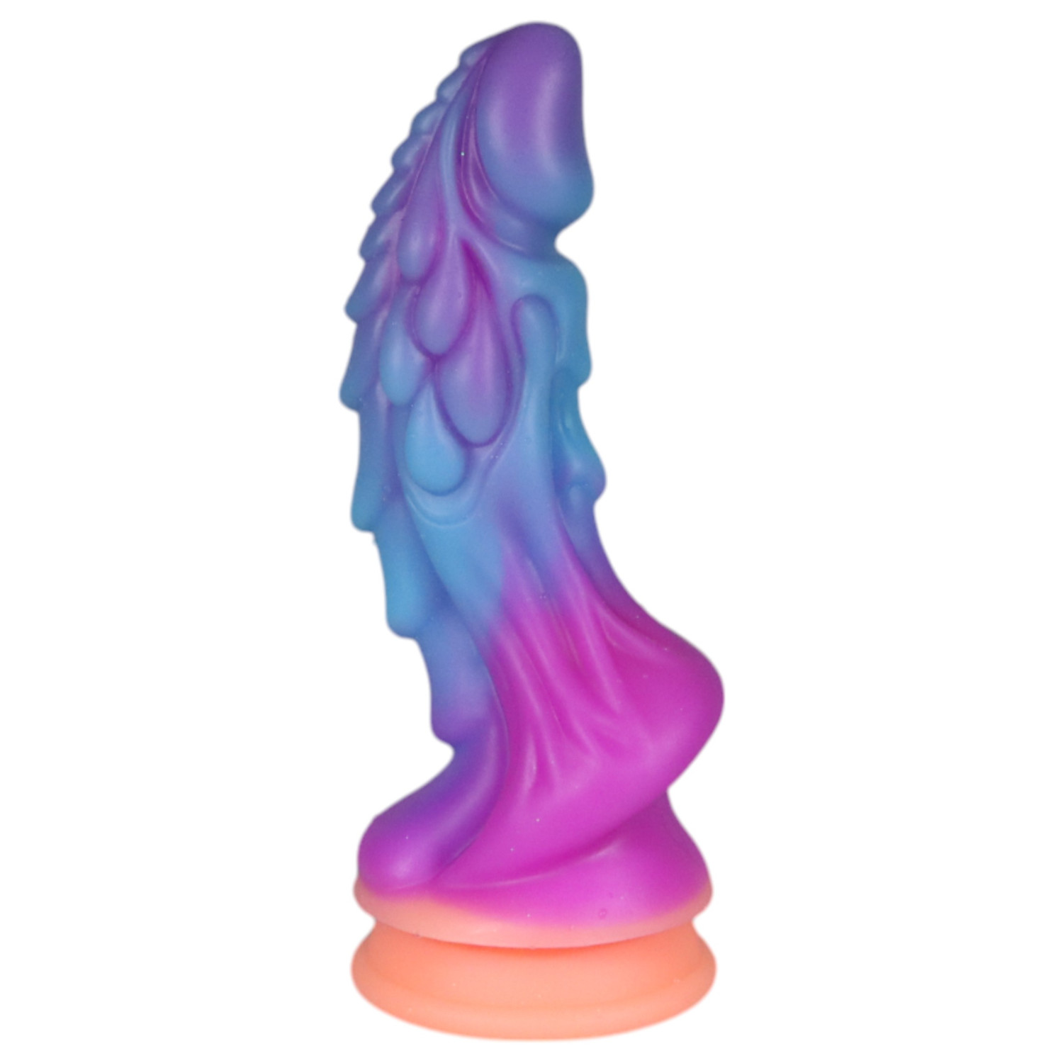 OgazR - svítící dračí dildo - 22cm (fialovo-růžové)