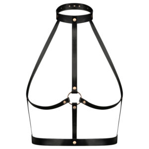 Rosy Gold - tělový postroj (černá-rose gold)