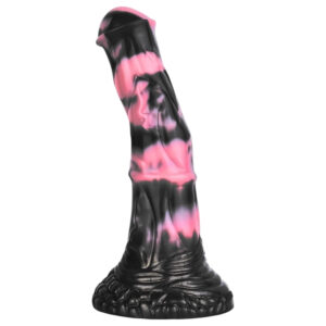 Bad Horse - silikonové koňské dildo - 18 cm (černá-růžová)
