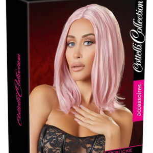 Cottelli - Polodlouhá paruka bob (růžová)
