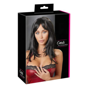 Cottelli - dlouhá černá paruka