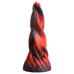 Creature Cocks Hell Kiss - zkroucené silikonové dildo - 19cm (červené)