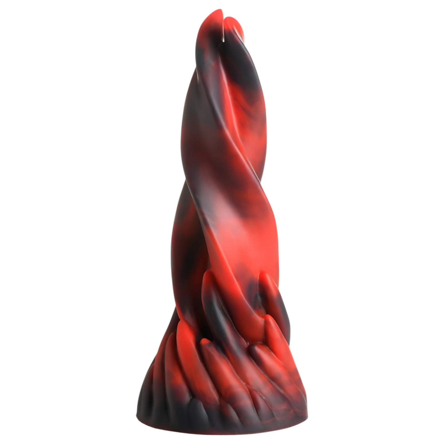 Creature Cocks Hell Kiss - zkroucené silikonové dildo - 19cm (červené)