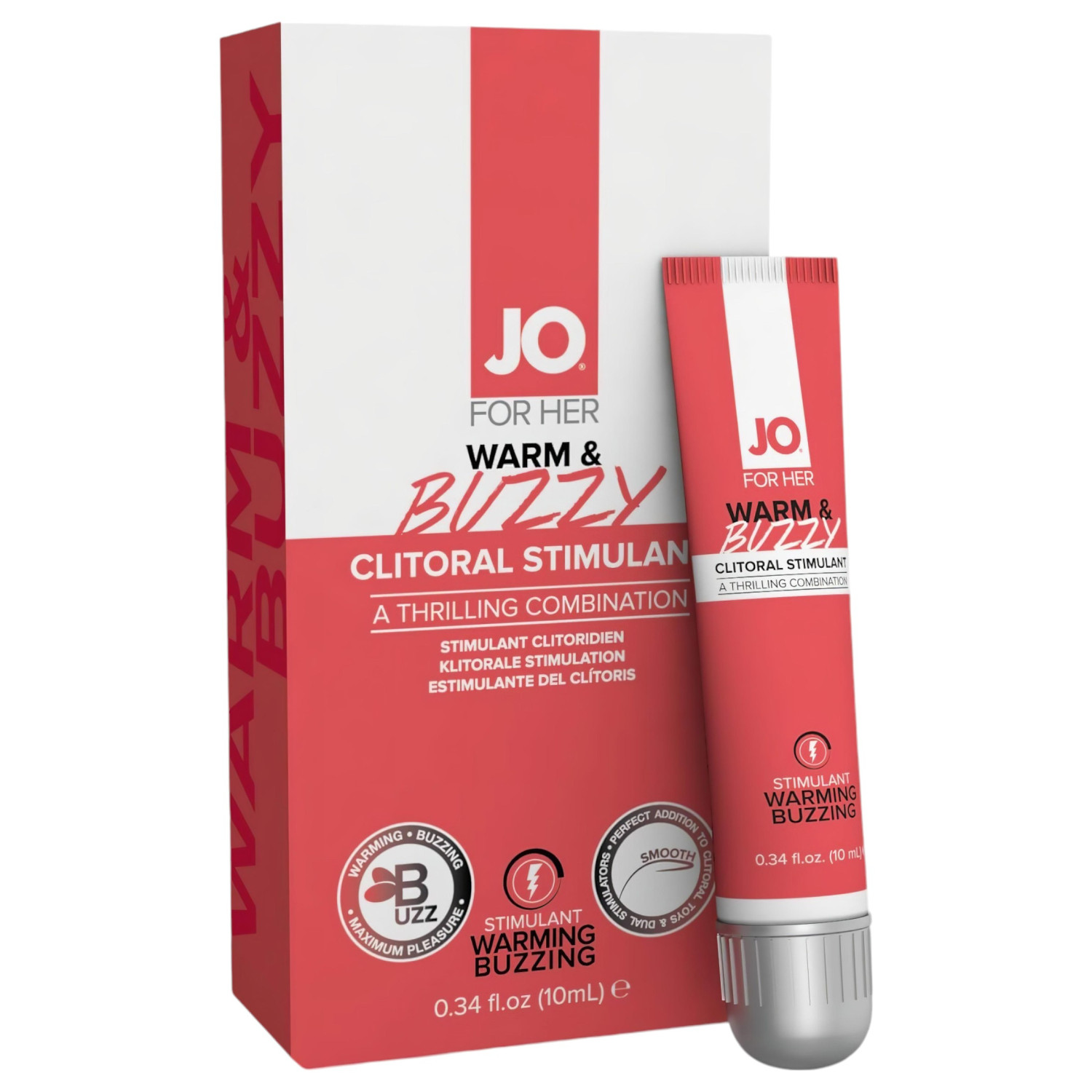 JO WARM & BUZZY - stimulující gel pro ženy (10ml)