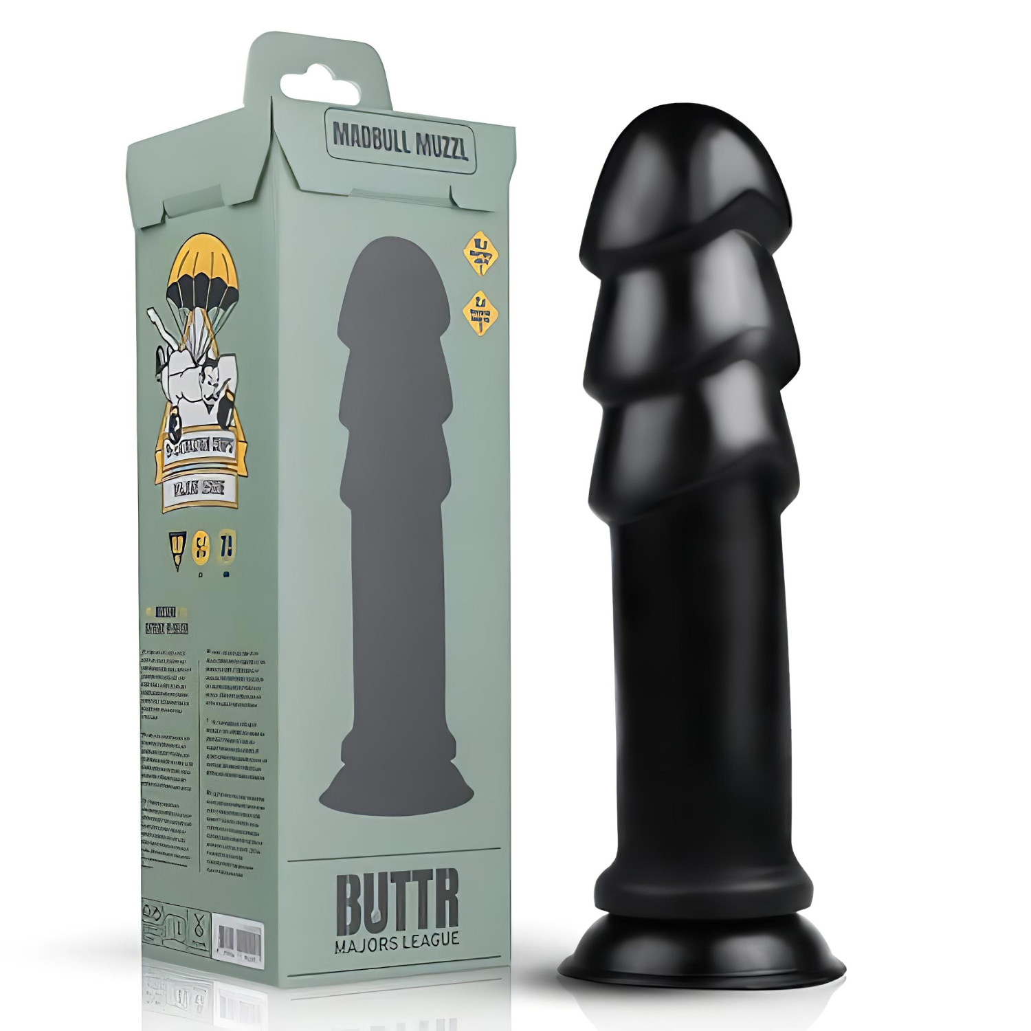 Přísavkový dildo BUTTR Madbull Muzzl (černý)