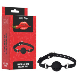 Wild Play - silikonový roubík (černý)