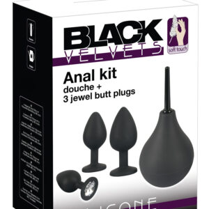 Black Velvet - anální plug sada (4 kusy) - černá