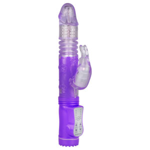 Easytoys Bunny - rotační vibrátor s tahy (fialový)