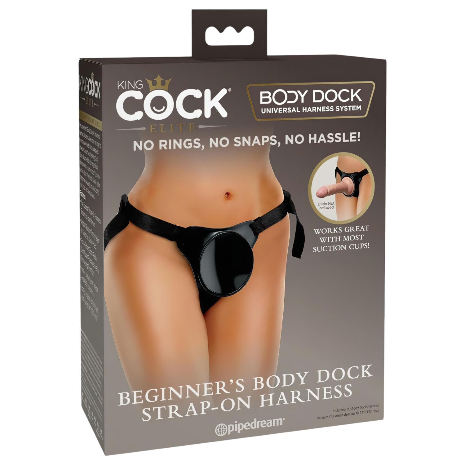 King Cock Elite Beginner's - strap-on postroj - černý