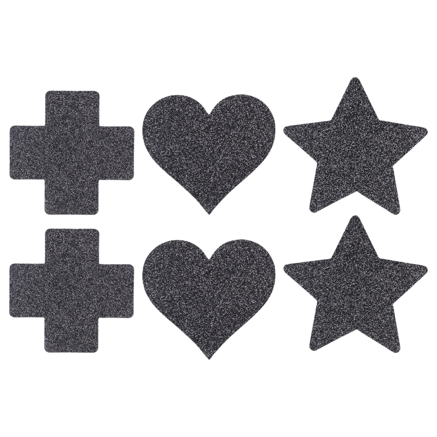 Le Désir - sada nálepek na bradavky - 3 páry (černé)